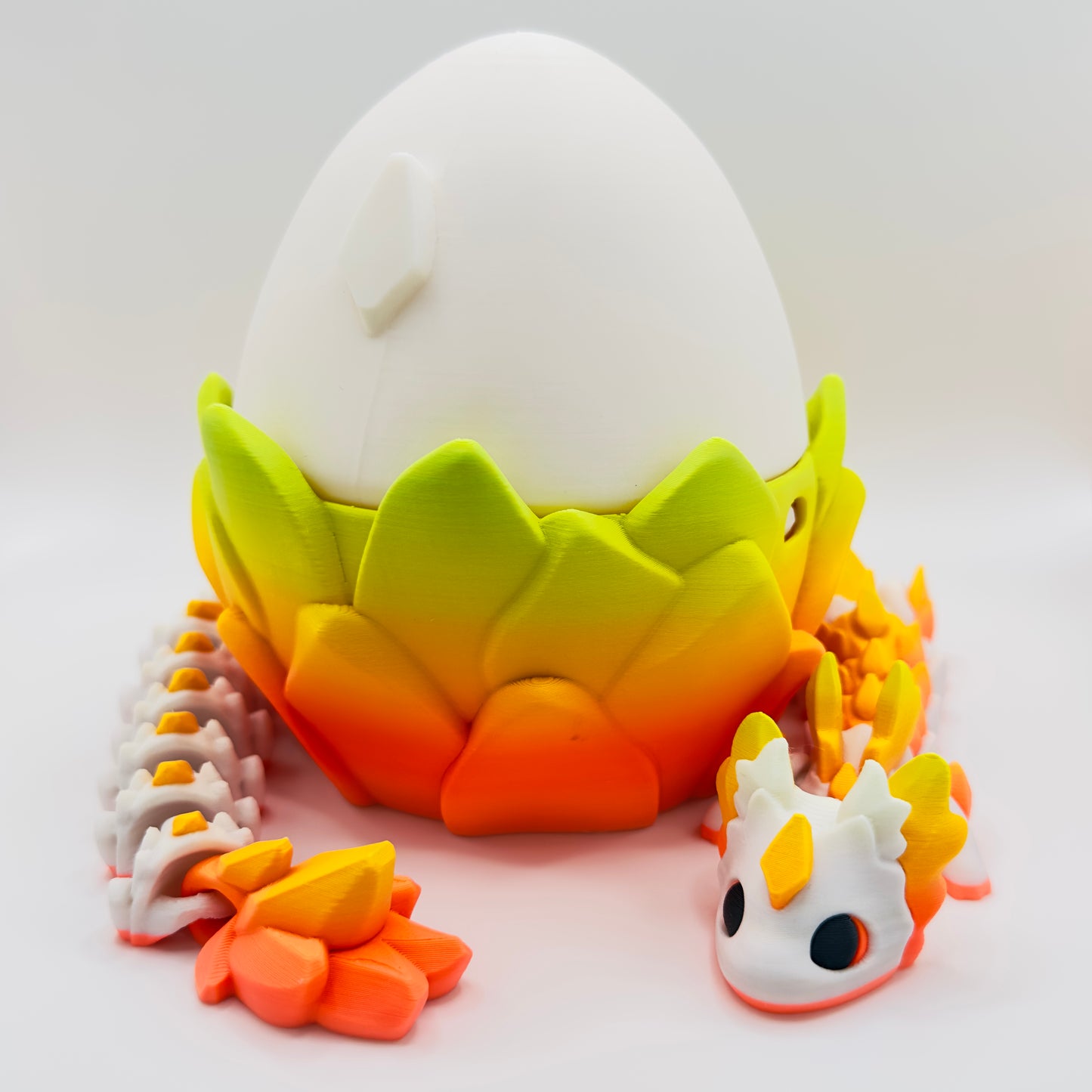 Colorful Crystal Dragon with Egg