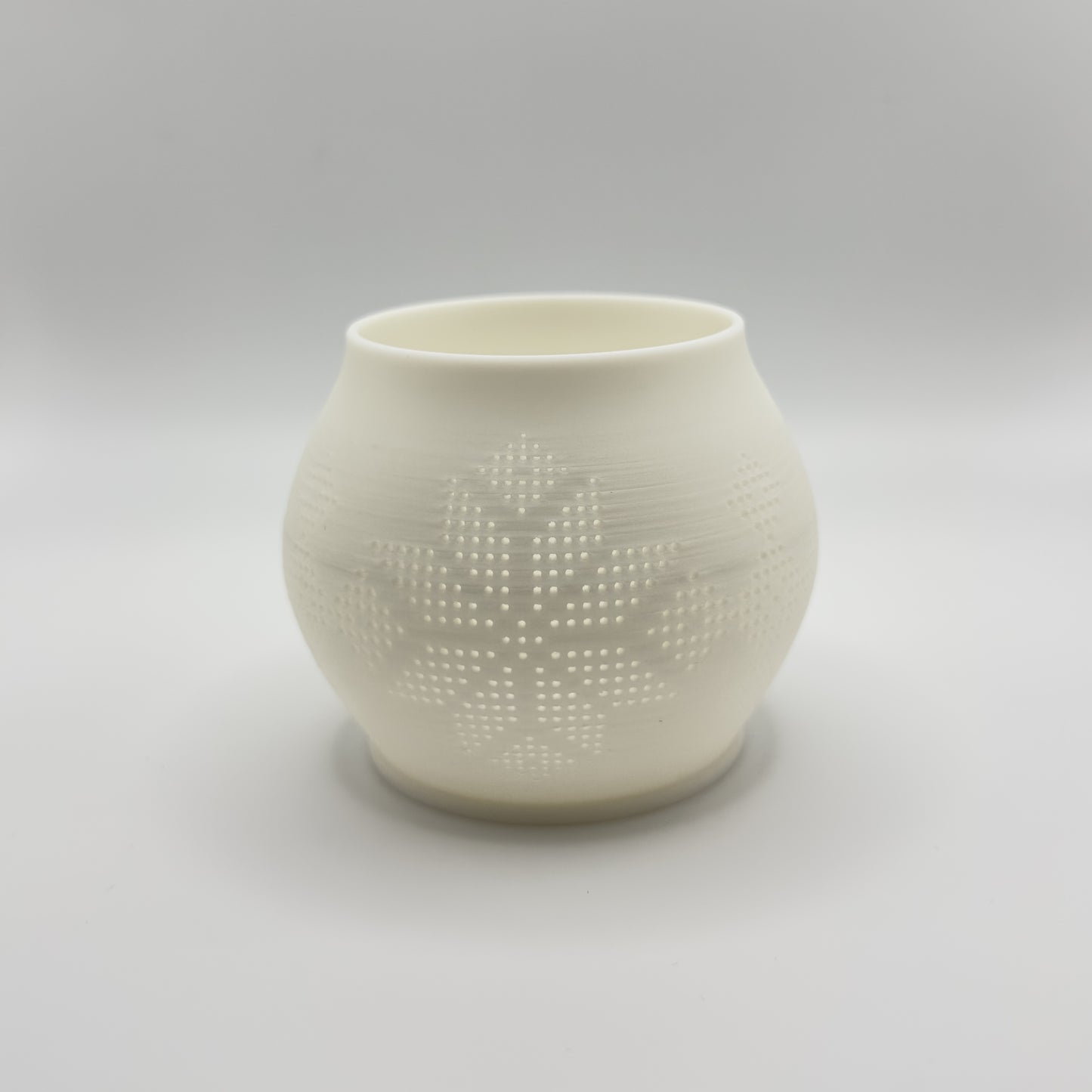 Embroidered candle holder or small vase